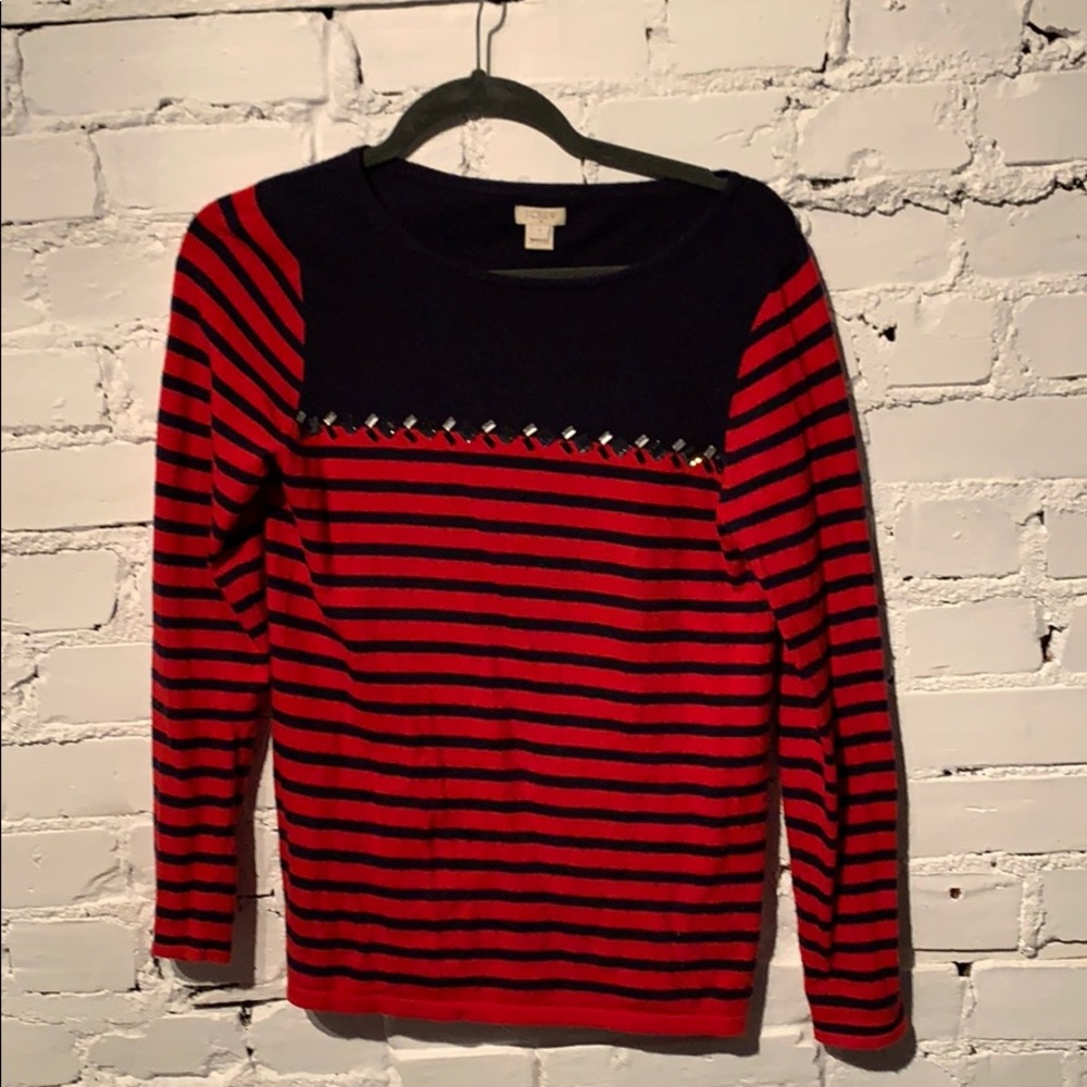 J. Crew Embellished Sweater
